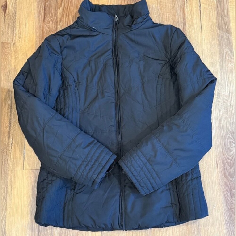St. John’s Bay Women’s Quilted Puffer Jacket (No Hood)(Black)(Size: L)(EUC)